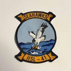 US Naval Aviation HSL-41 Seahawks Embroidered Sew On Patch 3.5"x4.5"